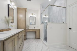 Master Bath Remodel with make-up desk